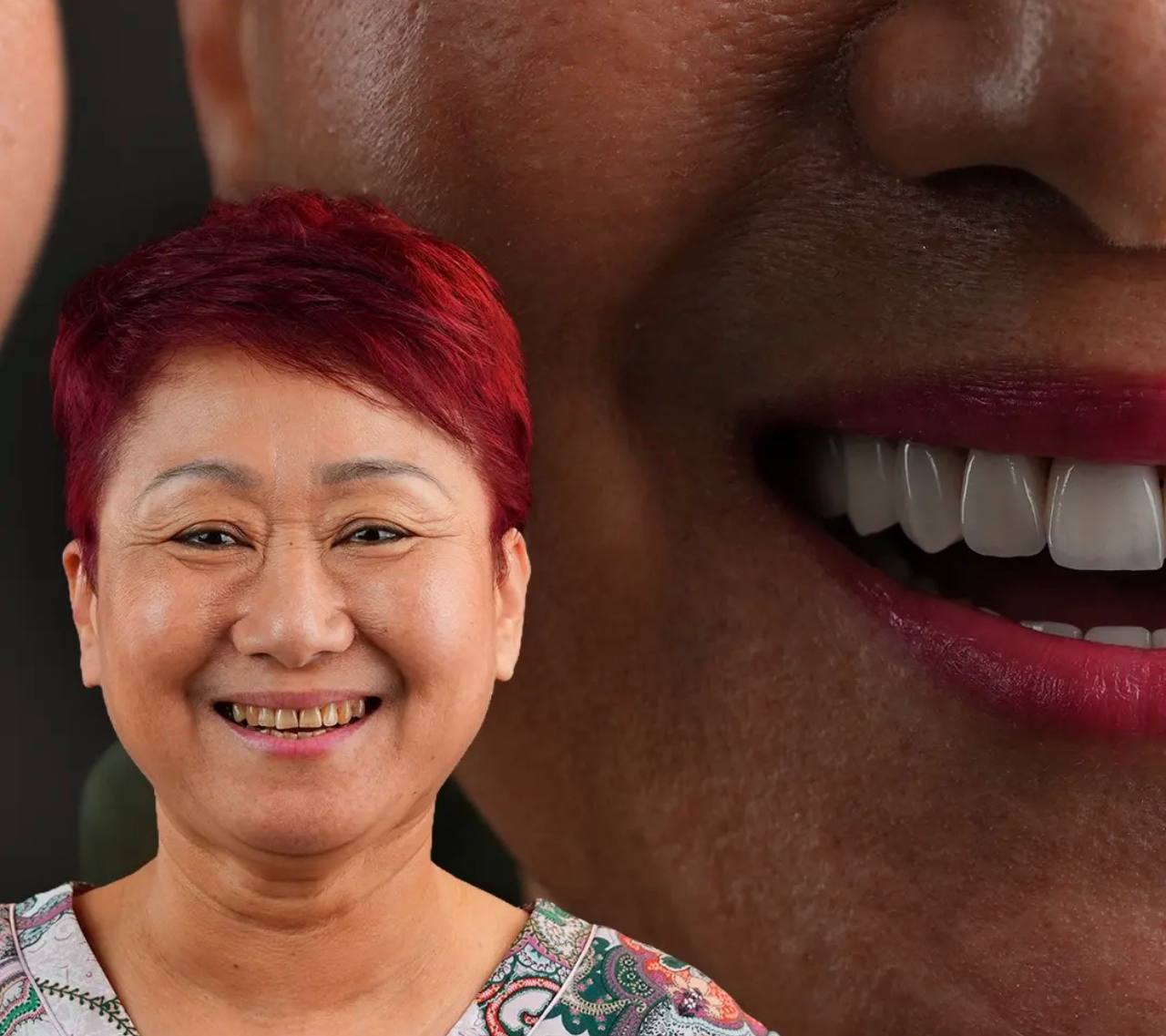 Patient before and after treatment